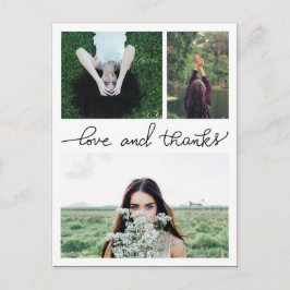 愛と手書き感謝していの3つの大学院の写真 ポストカード