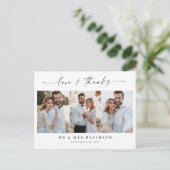 愛と手書感謝していきスクリプ結婚トの写真 ポストカード (スタンド正面)