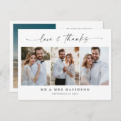 愛と手書感謝していきスクリプ結婚トの写真 ポストカード (正面/裏面)