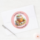 愛と手焼いた大事な行事イースターケーキ ラウンドシール (封筒)