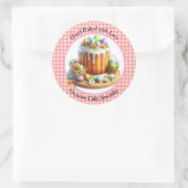 愛と手焼いた大事な行事イースターケーキ ラウンドシール (バッグ)