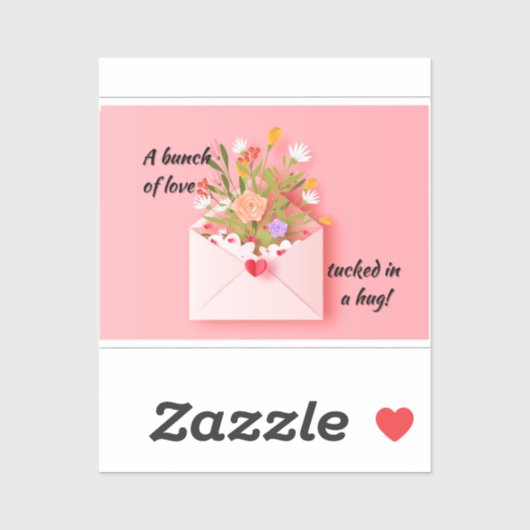 愛と抱擁を送る!ビニールステッカー シール (シート)