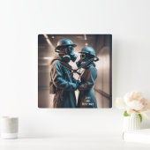 愛と抵抗のシネスコープ スクエア壁時計 (ホーム)