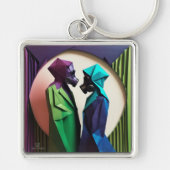 愛と抵抗の折り紙鮮やか キーホルダー (正面)