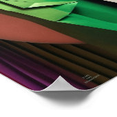 愛と抵抗の折り紙鮮やか ポスター (角)