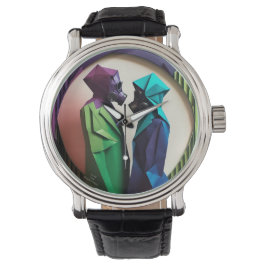 愛と抵抗の折り紙鮮やか 腕時計