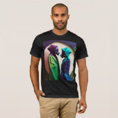 愛と抵抗の折り紙鮮やか Tシャツ (正面フル)