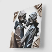 愛と抵抗の折り紙4 スクエア壁時計 (傾斜)