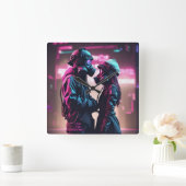 愛と抵抗の未来 – スコープ2 スクエア壁時計 (ホーム)