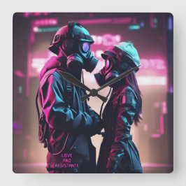 愛と抵抗の未来 – スコープ2 スクエア壁時計