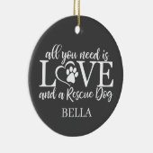 愛と救犬写真 セラミックオーナメント (右)