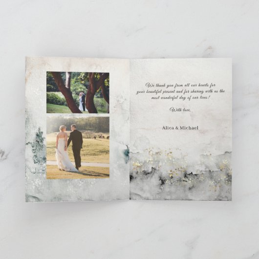 愛と新しい感謝していクリスマスの休日の写真 シーズンカード (内部)