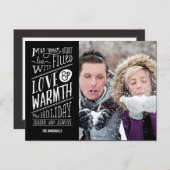 愛と暖かい休日フォトカードはがき シーズンポストカード (正面/裏面)