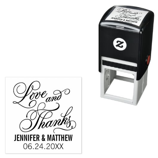 愛と書感謝してい字のスクリプ結婚ト セルフインキングスタンプ (インサイチュ)