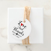 愛と書感謝してい道の赤いハート結婚の フェイバータグ (インサイチュ)