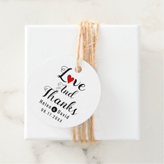 愛と書感謝してい道の赤いハート結婚の フェイバータグ (インサイチュ)