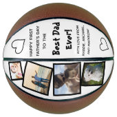 愛と最高のパパPhoto Collage Father's Day バスケットボール (正面)