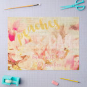 愛と桃のコラージュで焼く 薄葉紙 (クラフト)