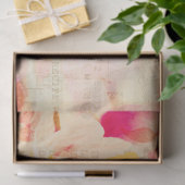 愛と桃のコラージュで焼く 薄葉紙 (ギフト)