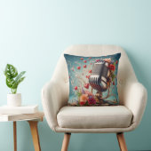 愛と歌の古いマイクファッションドロホン クッション (椅子)