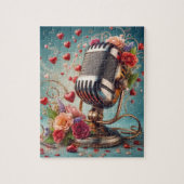 愛と歌 – 古いマイクファッションドパズル ジグソーパズル (縦)