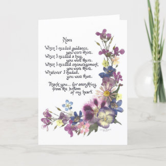 愛と母への感謝していあいさつきカードで カード