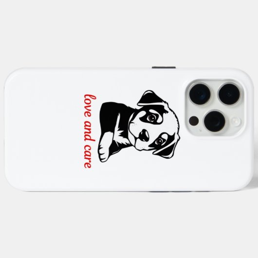 愛と気に操犬 Case-Mate iPhoneケース (裏面 (横))