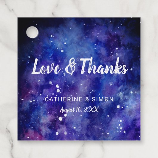 愛と水の色感謝してい銀河系星の星の星の フェイバータグ (正面)