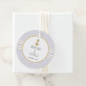 愛と水感謝してい色の船酔いビーチ結婚式 フェイバータグ (インサイチュ)