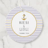 愛と水感謝してい色の船酔いビーチ結婚式 フェイバータグ (正面)