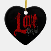 愛と永遠の愛の抱擁KEEPSAKEゴシック セラミックオーナメント (正面)