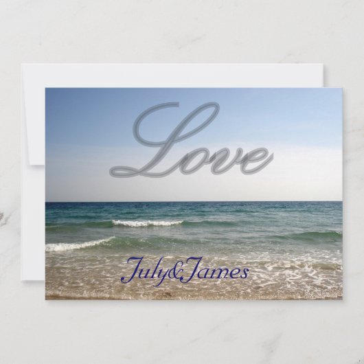 愛と海 招待状 (正面)