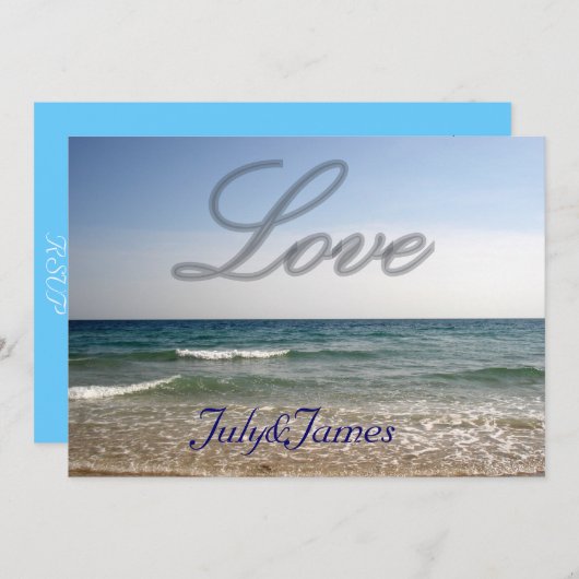 愛と海 招待状 (正面/裏面)