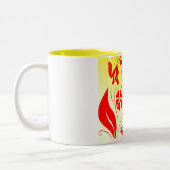 愛と渦巻く花 ツートーンマグカップ (左)