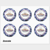 愛と焼いたおばあちゃんのブルーベリーパイレーベル ラウンドシール (シート)