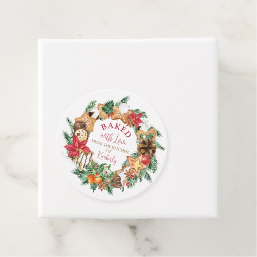 愛と焼いたジンジャーブレッドリースクリスマス フェイバータグ (インサイチュ)