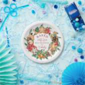 愛と焼いたジンジャーブレッドリースクリスマス ペーパープレート (パーティー)