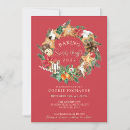 愛と焼いたGingerbread Cookie交換 招待状