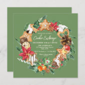 愛と焼いたGingerbread Cookie交換 招待状 (正面/裏面)