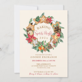 愛と焼いたGingerbread Cookie交換 招待状