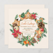 愛と焼いたGingerbread Cookie交換 招待状 (正面/裏面)