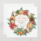 愛と焼いたGingerbread Cookie交換 招待状 (正面/裏面)