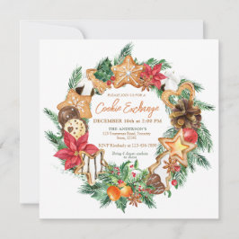 愛と焼いたGingerbread Cookie交換 招待状