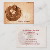 愛と焼けること。 ビスケットのカッター 名刺 (正面/裏面)