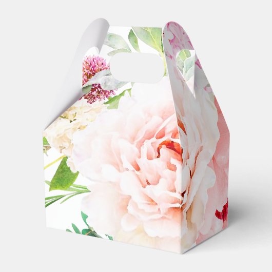 愛と牡丹感謝していピンクの水の色のフローラの好意 フェイバーボックス (裏面サイド)