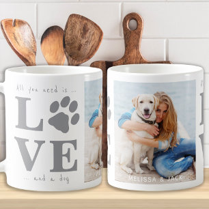 愛と犬の写真が必要カスタム コーヒーマグカップ