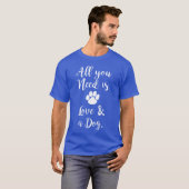 愛と犬の友達 Tシャツ (正面フル)