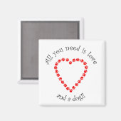 愛と犬の磁石が必要 マグネット (正面/裏面)