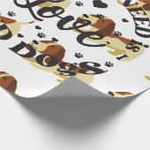 「愛と犬」をテーマ ラッピングペーパー (角)