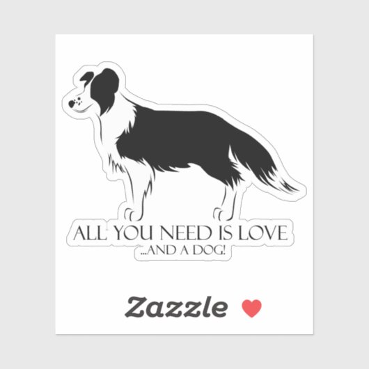 愛と犬 シール (シート)